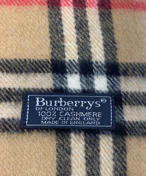Burberry's（バーバリー）Burberry's (バーバリー) カシミアマフラー ベージュ×イエローの古着・服飾アイテム