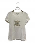 CELINEセリーヌ）の古着「刺繍ワッペンカットソー」｜ホワイト×ブルー