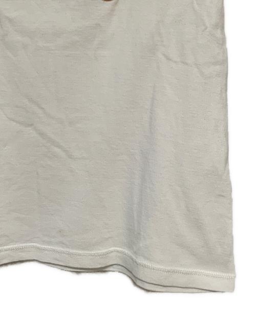 CELINE（セリーヌ）CELINE (セリーヌ) 刺繍ワッペンカットソー ホワイト×ブルー サイズ:Mの古着・服飾アイテム