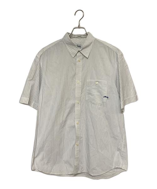 stussy（ステューシー）stussy (ステューシー) ストライプシャツ ホワイト サイズ:Lの古着・服飾アイテム