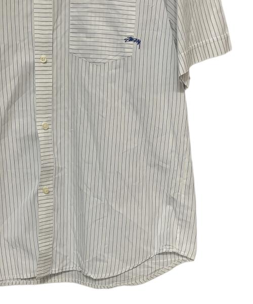 stussy（ステューシー）stussy (ステューシー) ストライプシャツ ホワイト サイズ:Lの古着・服飾アイテム