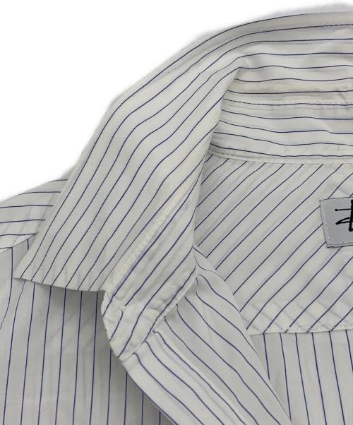 stussy（ステューシー）stussy (ステューシー) ストライプシャツ ホワイト サイズ:Lの古着・服飾アイテム