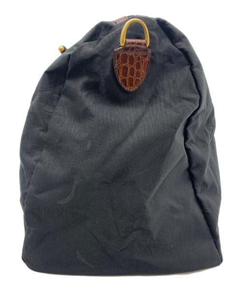 BALENCIAGA（バレンシアガ）BALENCIAGA (バレンシアガ) 2WAYボストンバッグ ブラック×ブラウンの古着・服飾アイテム