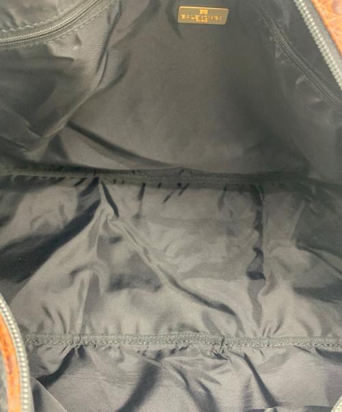 BALENCIAGA（バレンシアガ）BALENCIAGA (バレンシアガ) 2WAYボストンバッグ ブラック×ブラウンの古着・服飾アイテム