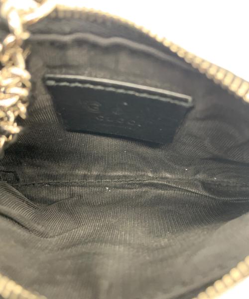 GUCCI（グッチ）GUCCI (グッチ) マイクロシマ キーリング付コインケース ブラックの古着・服飾アイテム