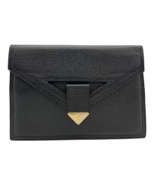Yves Saint Laurent（イヴサンローラン）の古着「クラッチバッグ」｜ブラック×ゴールド