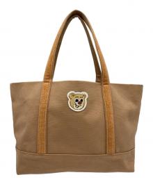 LOVERARY by FEILER（ラブラリー バイ フェイラー）の古着「クマワッペン トートバッグ」｜ベージュ×ブラウン