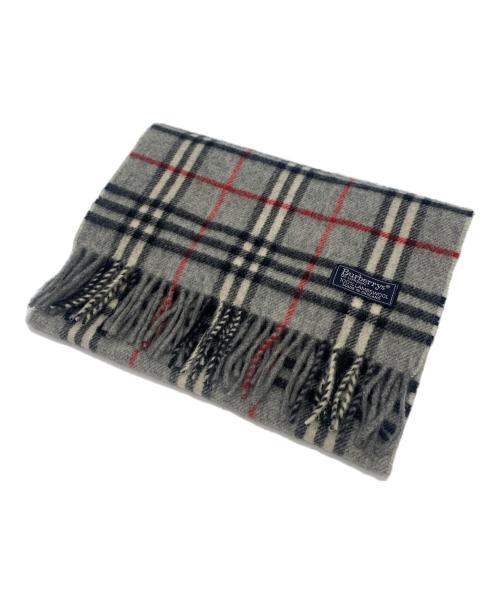 Burberry's（バーバリー）Burberry's (バーバリー) WOOL マフラー グレーの古着・服飾アイテム
