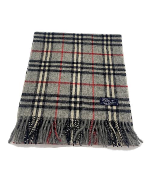 Burberry's（バーバリー）Burberry's (バーバリー) WOOL マフラー グレーの古着・服飾アイテム