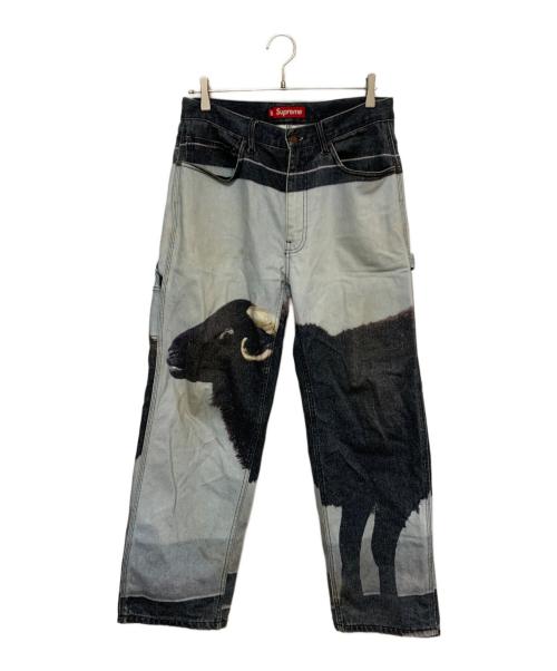 SUPREME（シュプリーム）SUPREME (シュプリーム) damien hirst painter jean 25ss グレー×ブルー サイズ:30の古着・服飾アイテム