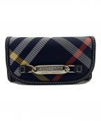 BURBERRY BLUE LABELバーバリー ブルー レーベル）の古着「ノバチェック 6連キーケース」｜ブラック×ネイビー