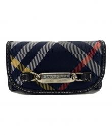 BURBERRY BLUE LABEL（バーバリー ブルー レーベル）の古着「ノバチェック 6連キーケース」｜ブラック×ネイビー