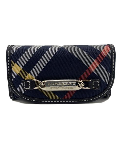BURBERRY BLUE LABEL（バーバリー ブルー レーベル）BURBERRY BLUE LABEL (バーバリー ブルー レーベル) ノバチェック 6連キーケース ブラック×ネイビーの古着・服飾アイテム
