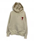 AMI PARISアミ パリス）の古着「プルオーバーパーカー」｜アイボリー×レッド