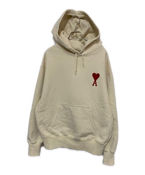 AMI PARIS（アミ パリス）AMI PARIS (アミ パリス) プルオーバーパーカー アイボリー×レッド サイズ:Ｓの古着・服飾アイテム