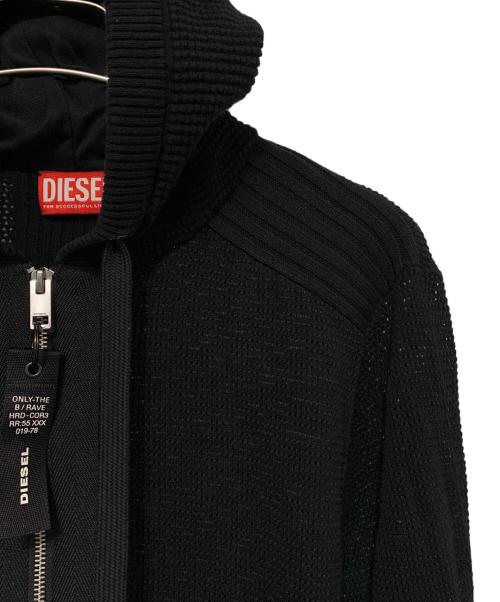 DIESEL（ディーゼル）DIESEL (ディーゼル) k-lidy-new メッシュジップパーカー ブラック サイズ:Sの古着・服飾アイテム