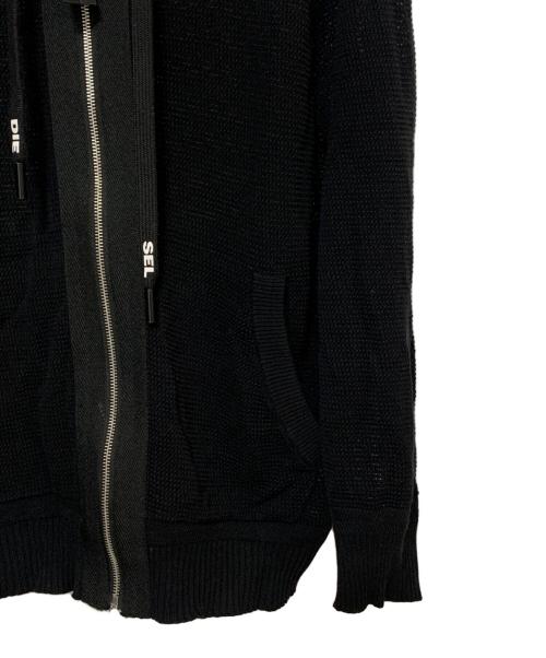 DIESEL（ディーゼル）DIESEL (ディーゼル) k-lidy-new メッシュジップパーカー ブラック サイズ:Sの古着・服飾アイテム