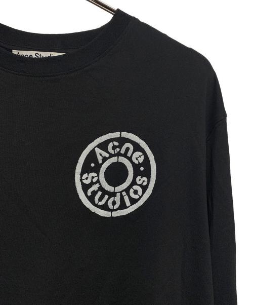 Acne studios（アクネ ストゥディオズ）ACNE STUDIOS (アクネ ストゥディオズ) ロングスリーブロゴTシャツ ブラック サイズ:Sの古着・服飾アイテム