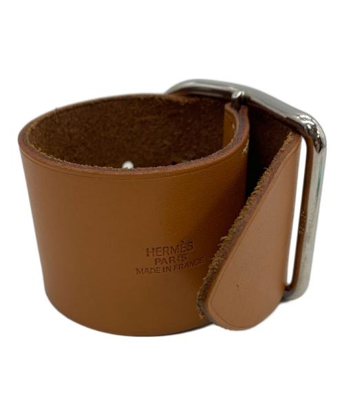 HERMES（エルメス）HERMES (エルメス) レザーブレストレット ブラウンの古着・服飾アイテム