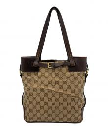 GUCCI（グッチ）の古着「GGキャンバストートバッグ」｜ベージュ×ブラウン