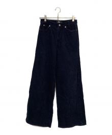 stussy（ステューシー）の古着「コーデュロイワイドパンツ」｜ネイビー