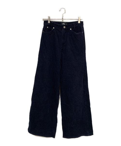 stussy（ステューシー）stussy (ステューシー) コーデュロイワイドパンツ ネイビー サイズ:Mの古着・服飾アイテム