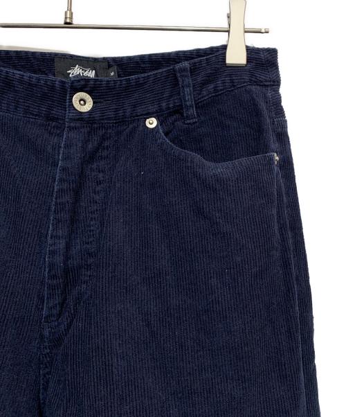 stussy（ステューシー）stussy (ステューシー) コーデュロイワイドパンツ ネイビー サイズ:Mの古着・服飾アイテム