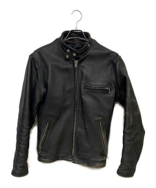 Schott（ショット）Schott (ショット) シングルライダースジャケット ブラック サイズ:36の古着・服飾アイテム