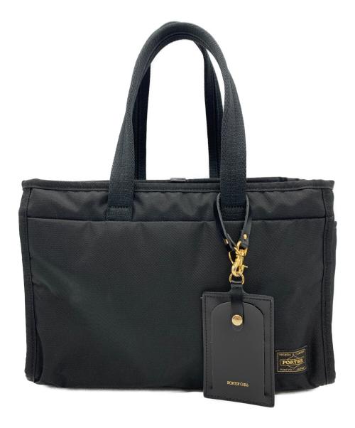PORTER GIRL（ポーターガール）PORTER GIRL (ポーターガール) SHEA  TOTE BAG ブラックの古着・服飾アイテム