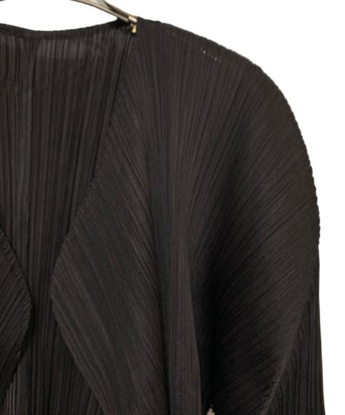PLEATS PLEASE（プリーツプリーズ）PLEATS PLEASE (プリーツプリーズ) プリーツカーディガン ブラック サイズ:3の古着・服飾アイテム