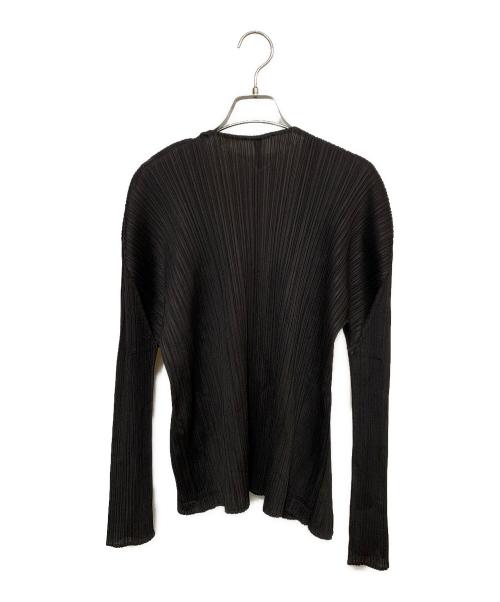 PLEATS PLEASE（プリーツプリーズ）PLEATS PLEASE (プリーツプリーズ) プリーツカーディガン ブラック サイズ:3の古着・服飾アイテム