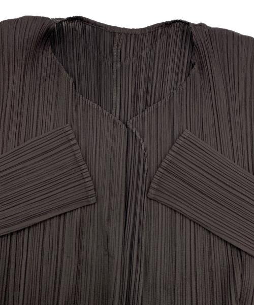 PLEATS PLEASE（プリーツプリーズ）PLEATS PLEASE (プリーツプリーズ) プリーツカーディガン ブラック サイズ:3の古着・服飾アイテム