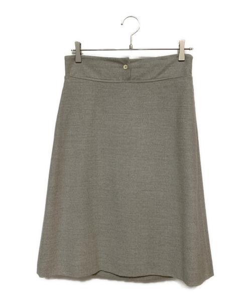 JIL SANDER（ジルサンダー）JIL SANDER (ジルサンダー) カシミヤ混ウールスカート グレー サイズ:38の古着・服飾アイテム