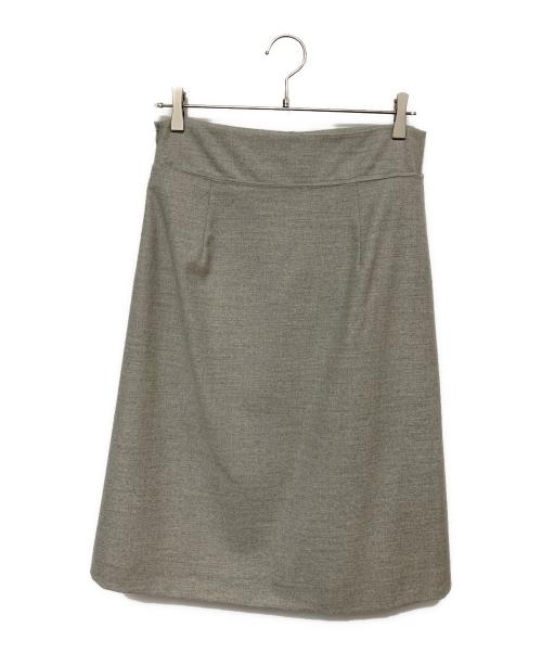 JIL SANDER（ジルサンダー）JIL SANDER (ジルサンダー) カシミヤ混ウールスカート グレー サイズ:38の古着・服飾アイテム