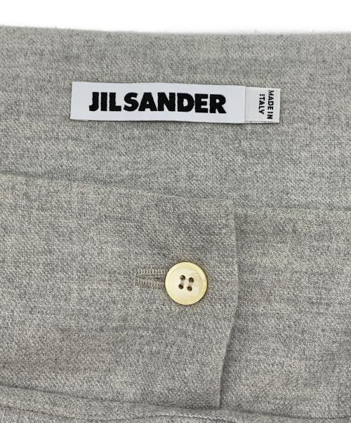 JIL SANDER（ジルサンダー）JIL SANDER (ジルサンダー) カシミヤ混ウールスカート グレー サイズ:38の古着・服飾アイテム