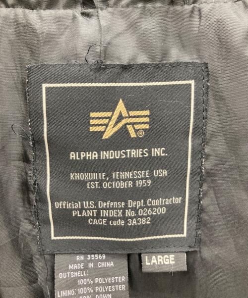 ALPHA INDUSTRIES（アルファインダストリーズ）ALPHA INDUSTRIES (アルファインダストリーズ) ダウンジャケット ブラック サイズ:Lの古着・服飾アイテム