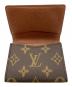 中古・古着 LOUIS VUITTON (ルイ ヴィトン) アンヴェロップ カルト ドゥ ヴィジット ブラウン：12000円