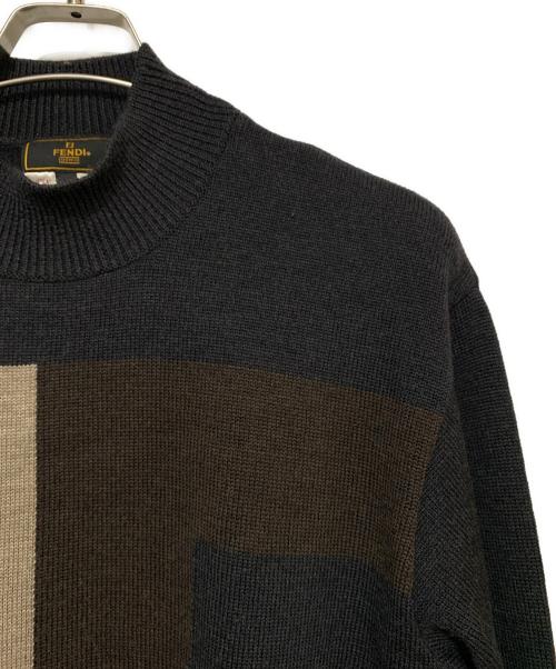 FENDI（フェンディ）FENDI (フェンディ) 薄手ニット ネイビー サイズ:46の古着・服飾アイテム