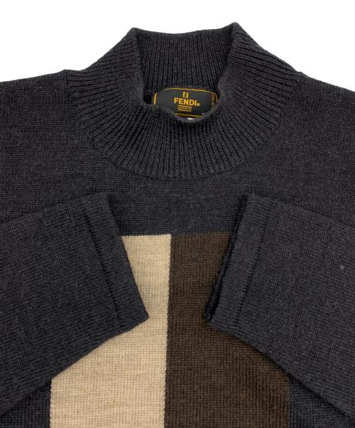 FENDI（フェンディ）FENDI (フェンディ) 薄手ニット ネイビー サイズ:46の古着・服飾アイテム