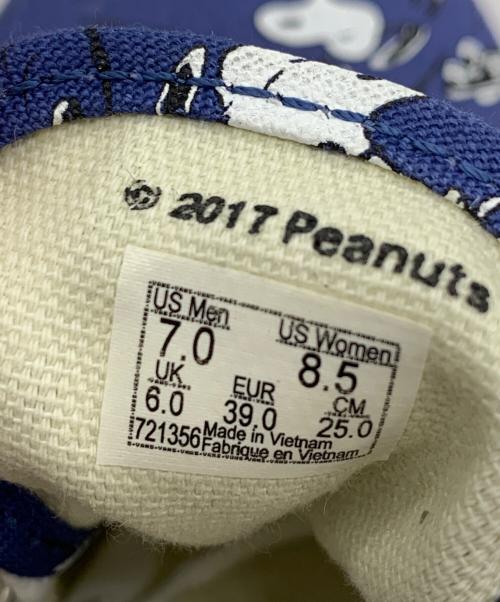 PEANUTS（ピーナッツ）PEANUTS (ピーナッツ) VANS (ヴァンズ) PEANUTSコラボスニーカー ブルー サイズ:25 未使用品の古着・服飾アイテム