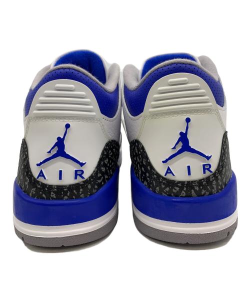 NIKE（ナイキ）NIKE (ナイキ) AIR JORDAN3 ホワイト×ブルー サイズ:26.5 未使用品の古着・服飾アイテム