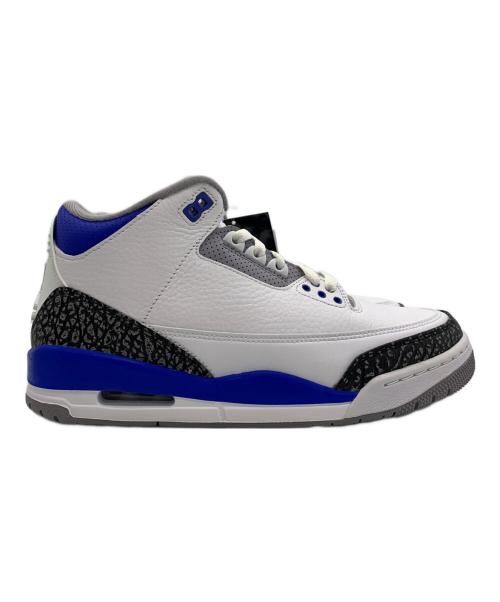 NIKE（ナイキ）NIKE (ナイキ) AIR JORDAN3 ホワイト×ブルー サイズ:26.5 未使用品の古着・服飾アイテム