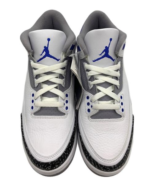 NIKE（ナイキ）NIKE (ナイキ) AIR JORDAN3 ホワイト×ブルー サイズ:26.5 未使用品の古着・服飾アイテム