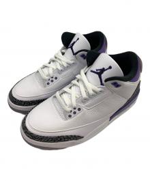 NIKE（ナイキ）の古着「Air Jordan 3 Retro "Dark Iris」｜ホワイト×パープル
