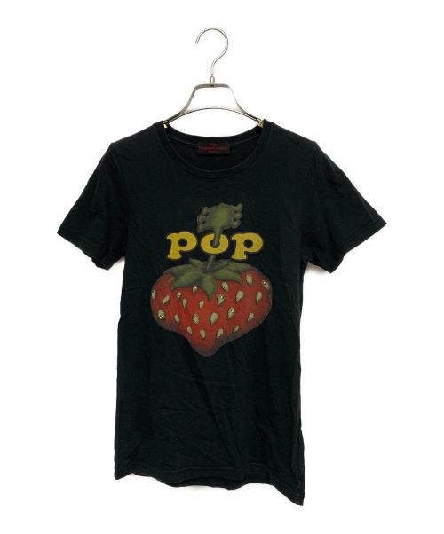 Hysteric Glamour（ヒステリックグラマー）Hysteric Glamour (ヒステリックグラマー) いちごTシャツ ブラック サイズ:FREEの古着・服飾アイテム