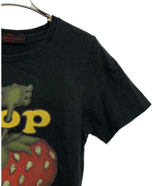 Hysteric Glamour（ヒステリックグラマー）Hysteric Glamour (ヒステリックグラマー) いちごTシャツ ブラック サイズ:FREEの古着・服飾アイテム