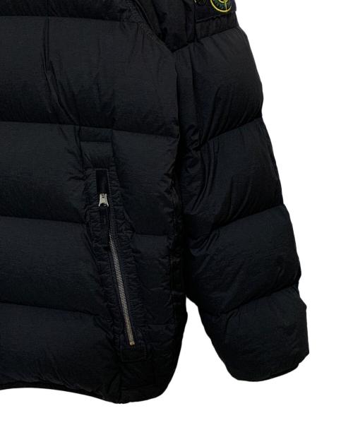 STONE ISLAND（ストーンアイランド）STONE ISLAND (ストーンアイランド) ナイロンサテン ガーメントダイ スタンドカラー ダウンジャケッ ブラック サイズ:Ｌの古着・服飾アイテム