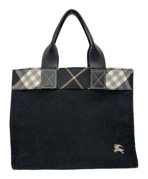 BURBERRY BLUE LABEL（バーバリー ブルー レーベル）BURBERRY BLUE LABEL (バーバリー ブルー レーベル) トートバッグ ブラックの古着・服飾アイテム
