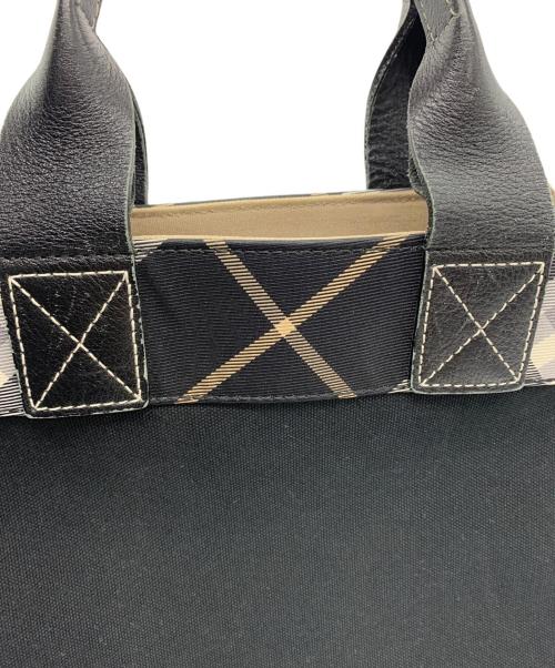 BURBERRY BLUE LABEL（バーバリー ブルー レーベル）BURBERRY BLUE LABEL (バーバリー ブルー レーベル) トートバッグ ブラックの古着・服飾アイテム