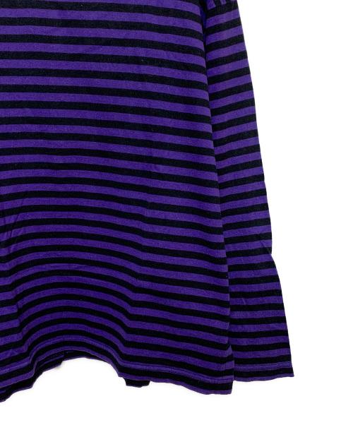 stussy（ステューシー）stussy (ステューシー)  ボーダー ロンT パープル サイズ:Mの古着・服飾アイテム